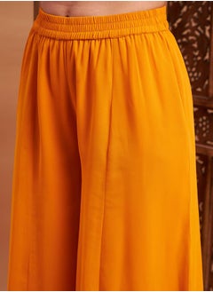 SASSAFRAS Embellished Gathered Detail Peplum Top and Wide Leg Pants Co-ords by Styli  - Image 5