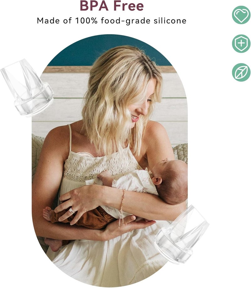 TOVVILD 8 قطع صمامات منقار البط متوافقة مع مضخات الثدي eufy E10 E20 S1 S1 Pro MomMed S21S32 قطع غيار وإكسسوارات مضخة بديلة - Image 3