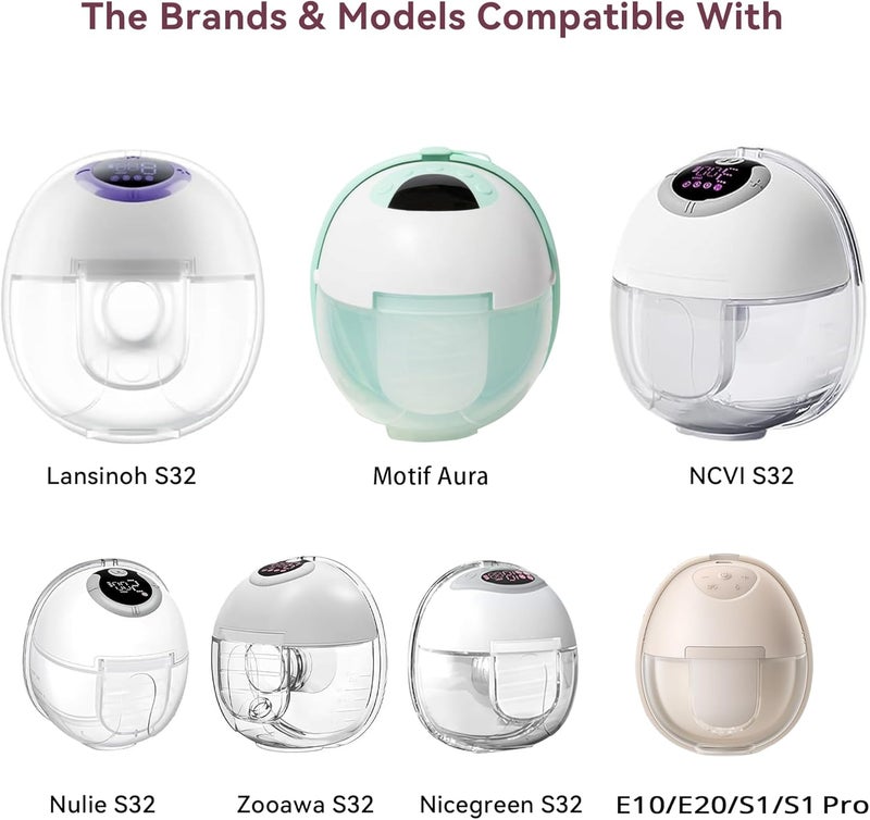 TOVVILD 8 قطع صمامات منقار البط متوافقة مع مضخات الثدي eufy E10 E20 S1 S1 Pro MomMed S21S32 قطع غيار وإكسسوارات مضخة بديلة - Image 2