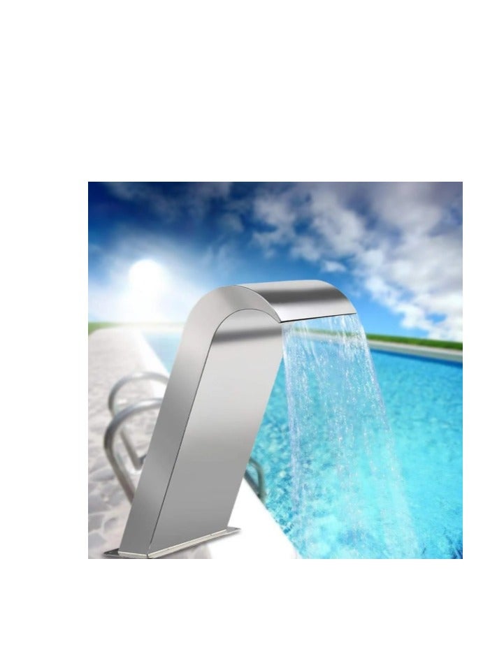 304 Stainless Steel Curved Cobra Waterfall Spout - Elegant Design for Pools and Waterfalls - Image 2