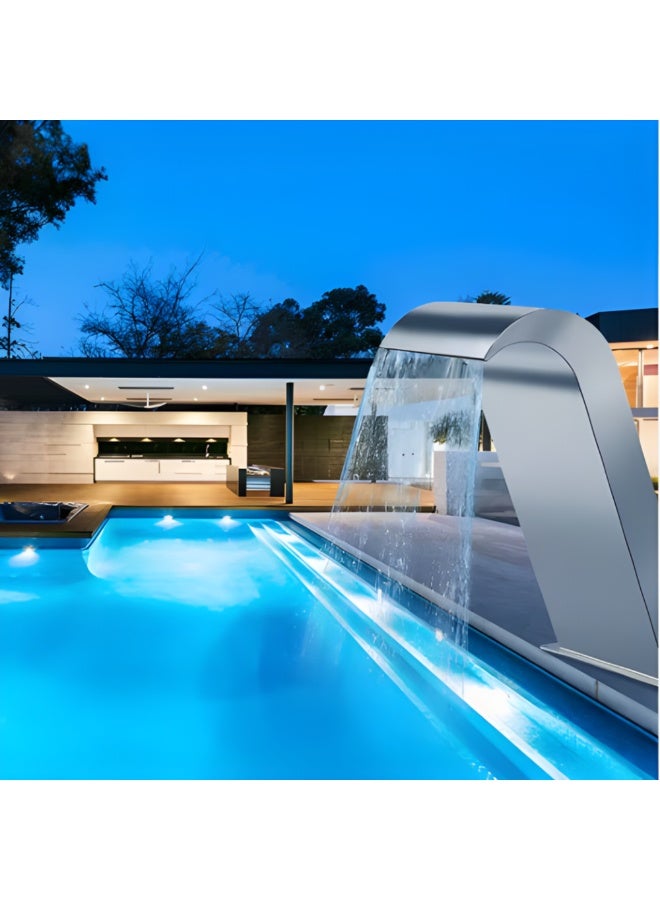 304 Stainless Steel Curved Cobra Waterfall Spout - Elegant Design for Pools and Waterfalls - Image 5