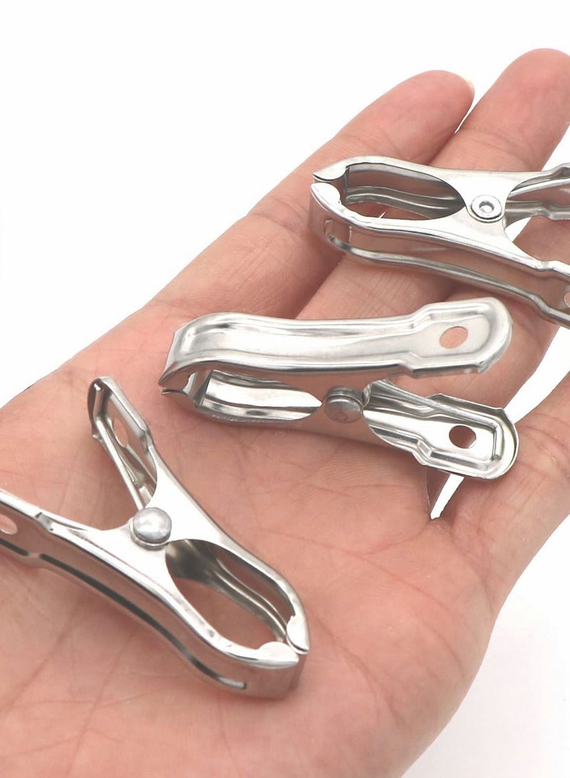 SYOSI 30 Stainless Steel Garden Clips Strong Grip Heavy-Duty Clips for Securing Shade Cloth or Plant Cover to the Garden Hanging Ring - Image 2