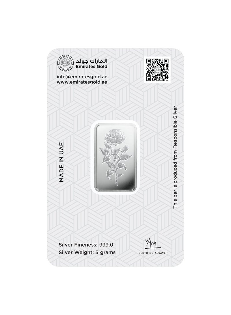 Emirates Gold سبائك الفضة المعتمدة من الإمارات 5 جرام - سبيكة معتمدة - Image 2