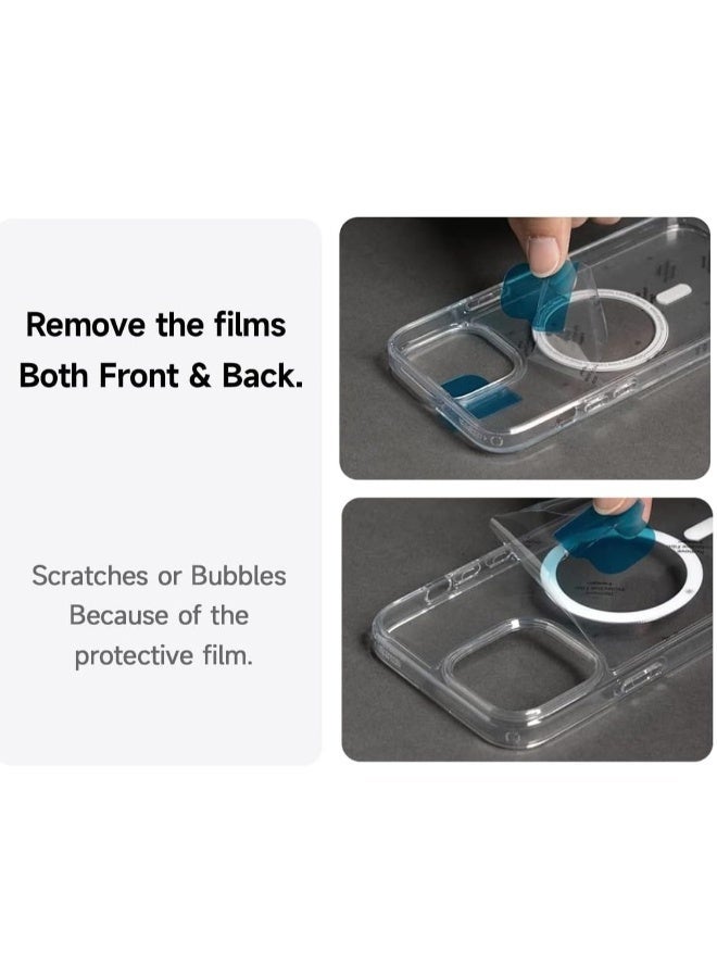 LEDIN Magnetic Clear Case for iPhone 15 Pro Compatible with MagSafe, Military-Grade Protection, Phone Bumper - Image 4