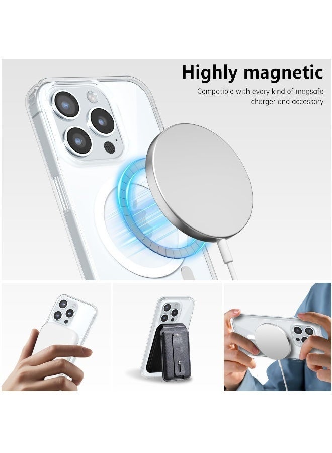 LEDIN Magnetic Clear Case for iPhone 15 Pro Compatible with MagSafe, Military-Grade Protection, Phone Bumper - Image 2