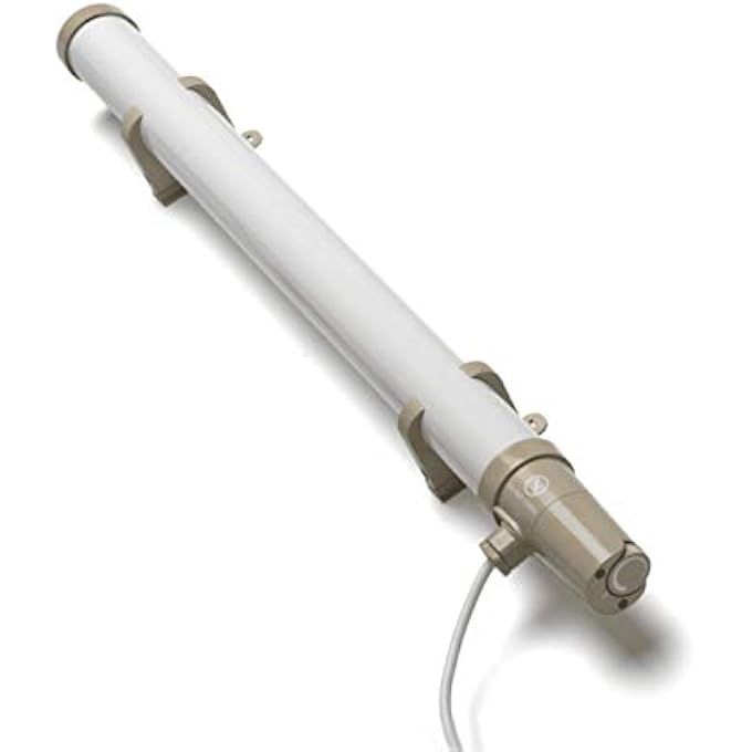 ECOT2FT TUBULAR HEATER - 2 FOOT TUBE WITH BUILT IN THERMOSTAT - MOUNTING BRACKETS INCLUDED WHITE/GREY - Image 1