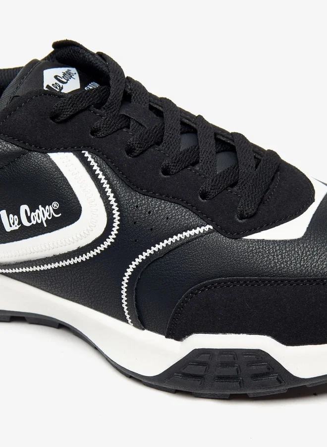 Lee Cooper Men's Colourblock Sneakers with Lace-Up Closure