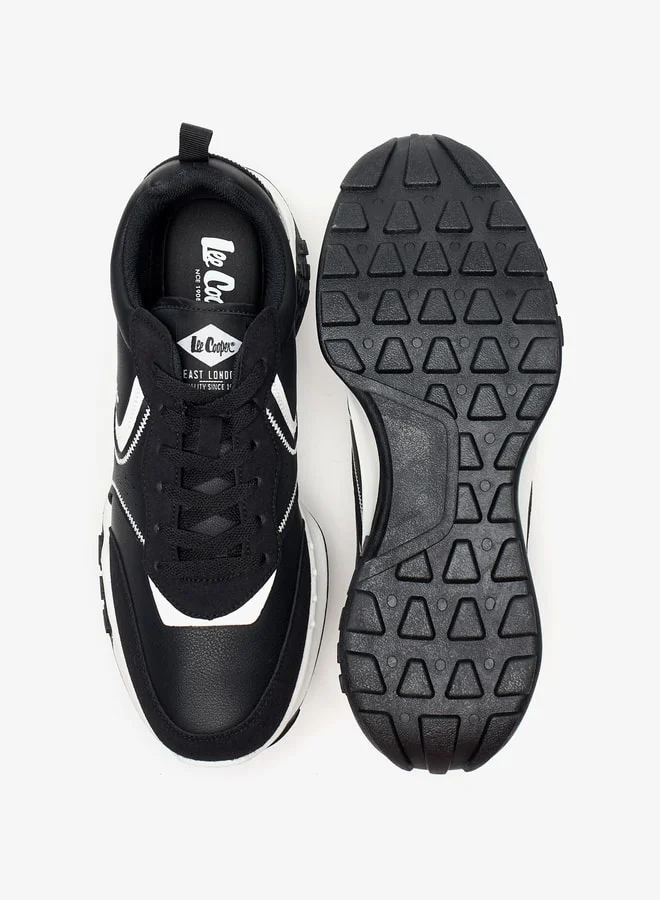 Lee Cooper Men's Colourblock Sneakers with Lace-Up Closure