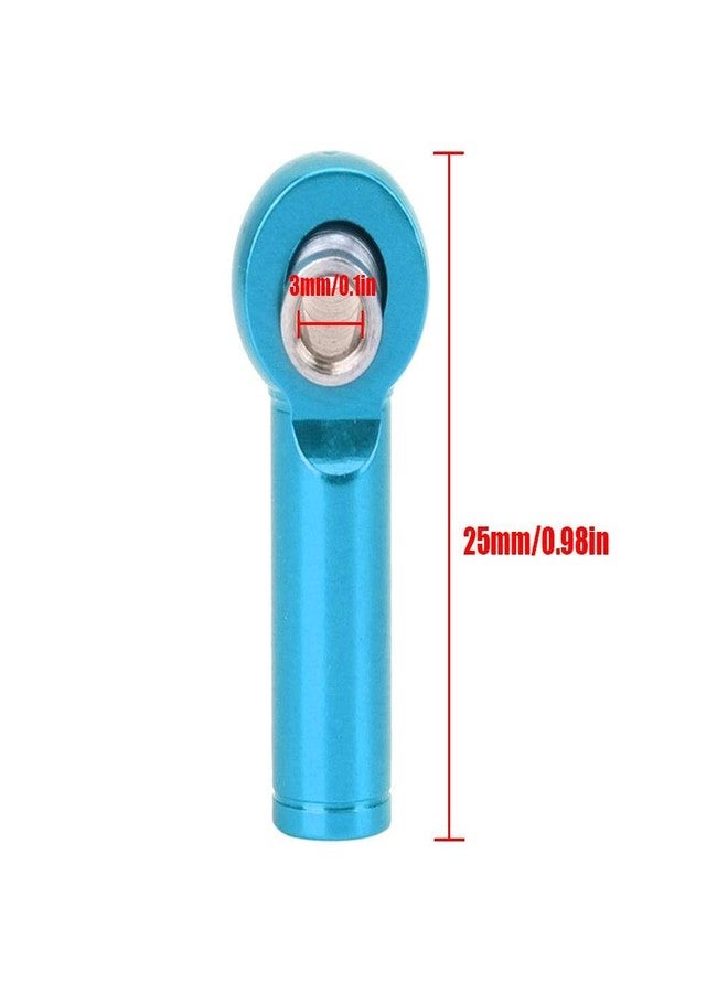 Dilwe 10PCS Link Rod End Joint, M4 Aluminium Alloy Ball Holder Tie for 1/10 RC Car, Truck, Cart Model(Blue) - Image 2