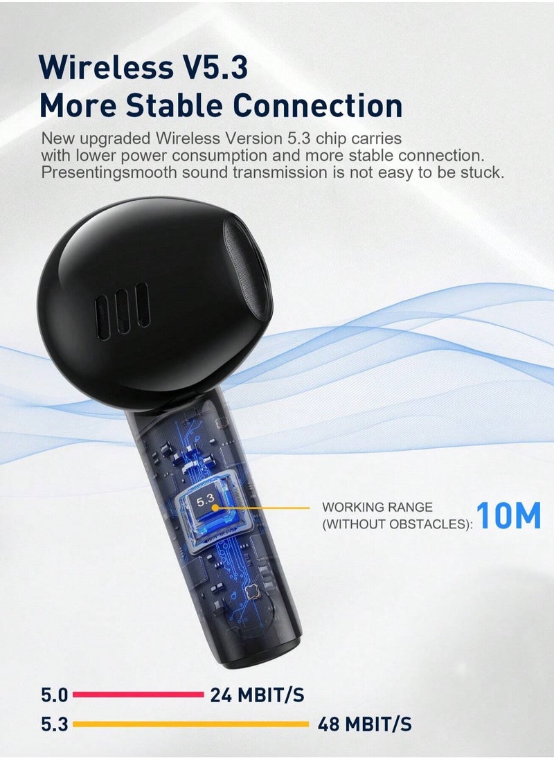 havit TWS Bluetooth Earbuds V5.3, True Wireless Earphones with Touch Control, 20H Battery Life, Immersive Stereo Sound, Sweatproof, Ergonomic In-Ear Design, USB-C Charging, iOS & Android Compatible, Sports & Gaming Headphones with Voice Assistant (Black)  - Image 4