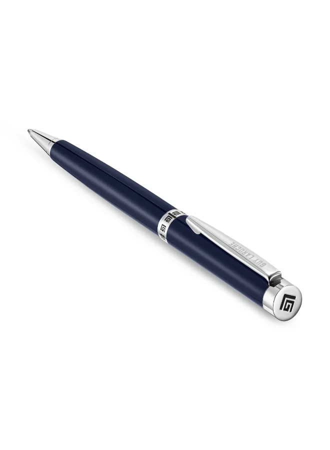 Guy Laroche Romain Blue Pen with Stainless Steel Trims