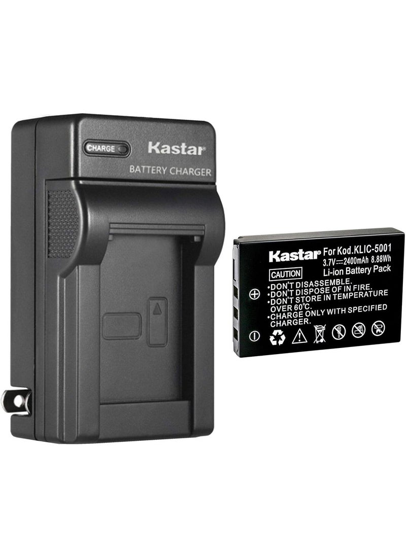 Kastar Kastar 1Pack KLIC5001 Battery and AC Wall Charger Replacement for Kodak EasyShare Z7590 Zoom EasyShare DX6490 EasyShare DX7440 EasyShare DX7440 Zoom EasyShare DX7590 EasyShare DX7590 Zoom Camera  - Image 1