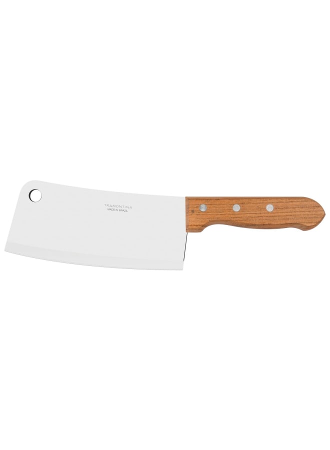 Tramontina Dynamic Cleaver with Stainless Steel Blade and Natural Wood Handle 7"