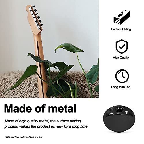 MAXCHEER 6PCS Metal Big Square Shape Guitar Tuning Peg Tuners Machine Head Replacemen Buttons knob Handle Tip (Black Oval) - Image 3