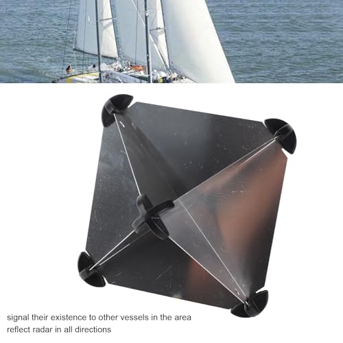 EVGATSAUTO Reflectors, 10pcs Boat Marine Aluminum Reflector Octahedral Type 12x12 Inches for Sailboats Motorboat - Image 2