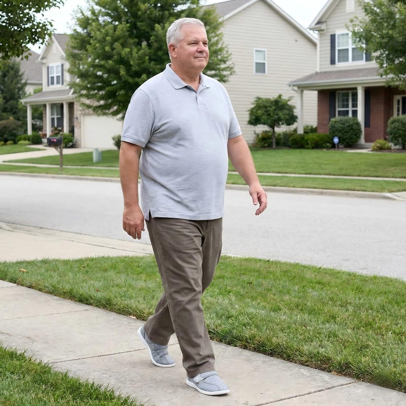 JOINFREE Walking Shoes for Women & Men Wide Toe Box Diabetic Shoes with Adjustable Upper Non Slip Casual Sneakers Comfortable for Swollen Feet, Edema, Arthritis & Elderly Light Grey Women 9/Men 7 - Image 3