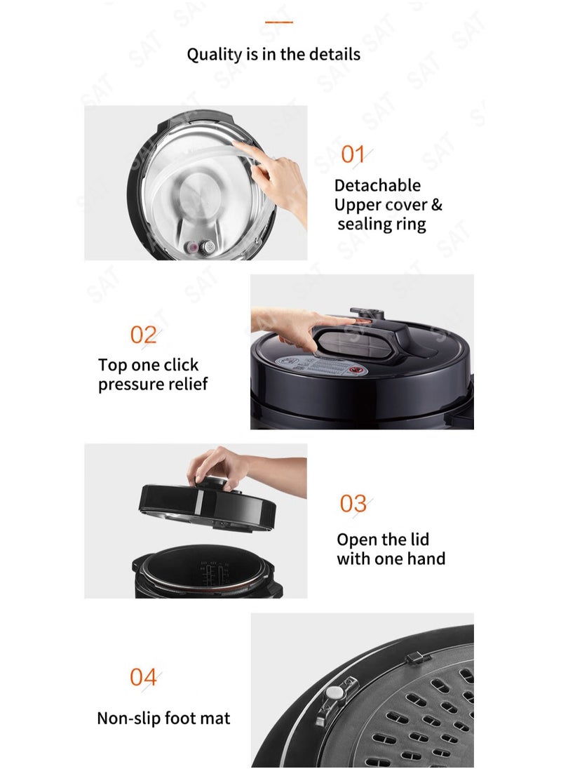 Generic JWS-A13 Smart Electric Pressure Cooker - 6L Large Capacity, 12 Functions, 24 Hours Reservation.  - Image 4