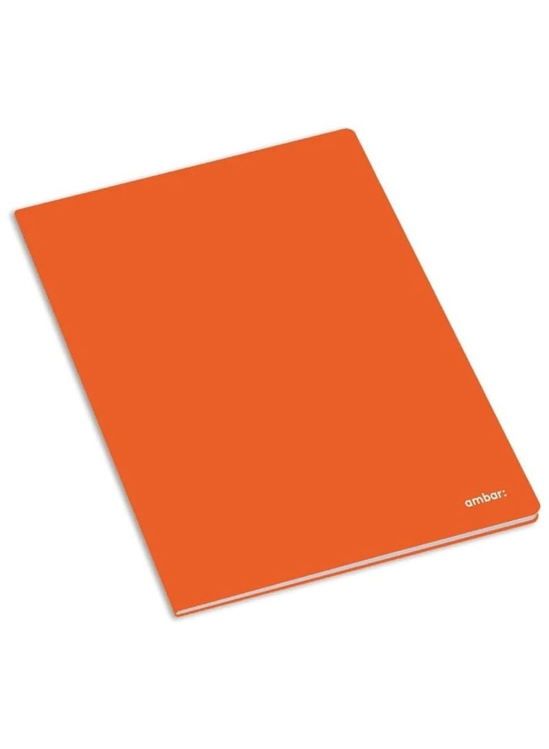 1-Piece A4 Size Single Lined Notebook Orange