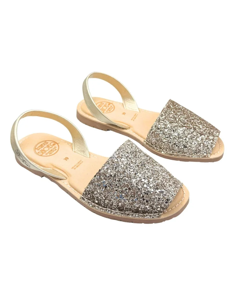 Shoeq Champagne Glitter Luxe Avarca for Women | Best Price UAE