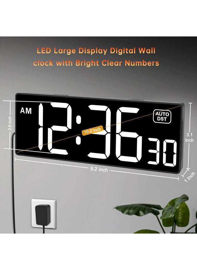 Soobest Soobest Digital Wall Clock with Seconds for Gym, Remote Countdown Timer Large LED Display 5 Dimmer (White)  - Image 1