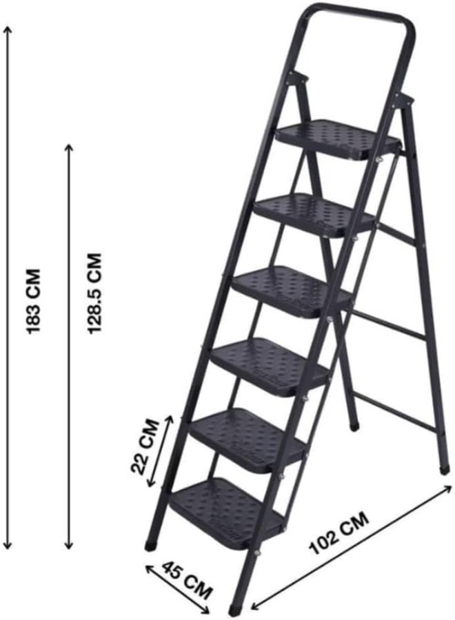 6-Step Multipurpose Aluminum Ladder – Lightweight & Foldable for Home and Office Use - Image 3