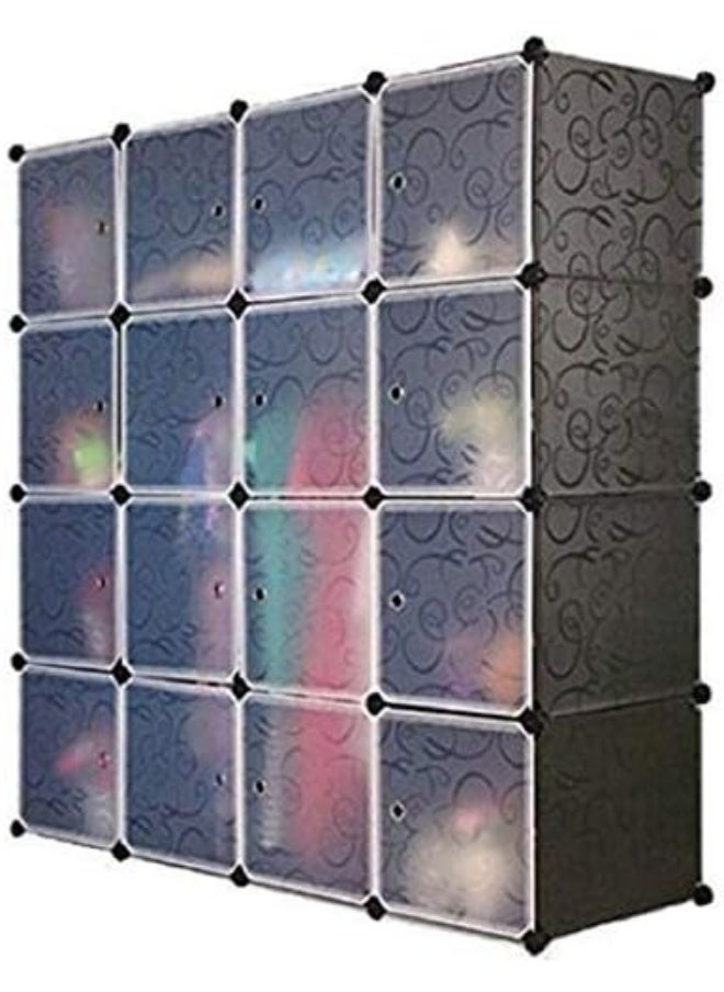 Generic 16 Cube Storage Cupboard Cabinet Wardrobe (BLACK)  - Image 4