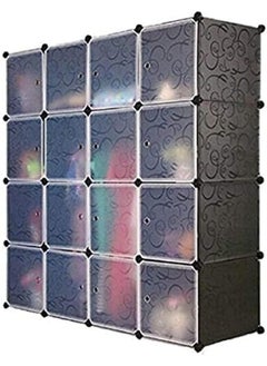 Generic 16 Cube Storage Cupboard Cabinet Wardrobe (BLACK)  - Image 1
