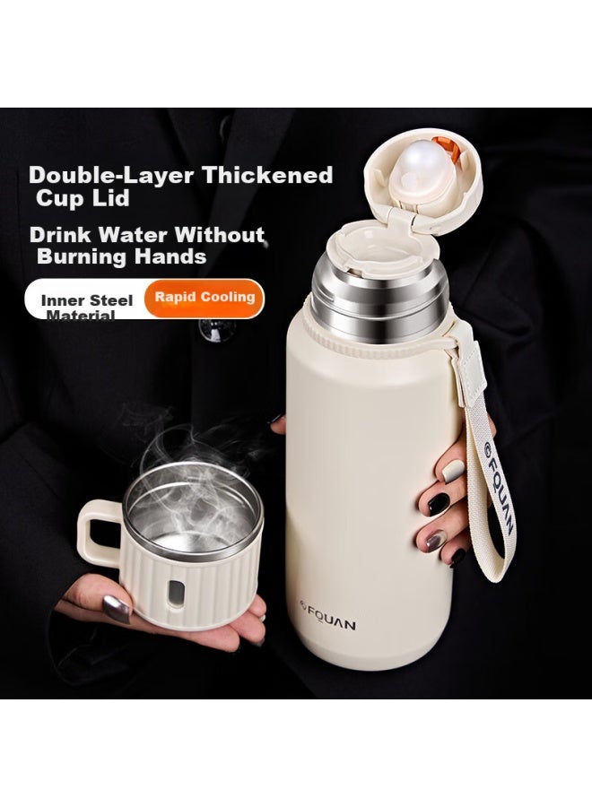 Cica Insulated Mug, Large Capacity For Women, Stylish Design, 316 Stainless Steel, Water Bottle For Students And Men, New Model, Annual Meeting Gift - Image 1