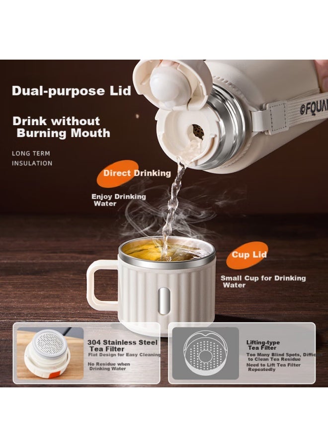 Cica Insulated Mug, Large Capacity For Women, Stylish Design, 316 Stainless Steel, Water Bottle For Students And Men, New Model, Annual Meeting Gift - Image 2