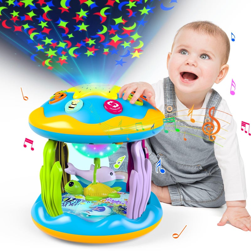 Letapapa Baby Toys 6 to 12 Months 4 in 1 Musical Rotating Projector Tummy Time Light Up Infant Toys For 69 1218 Months Learning Toy Birthday Gifts for Baby Toddlers 1 2 3 Years old Boys Girls - Image 4