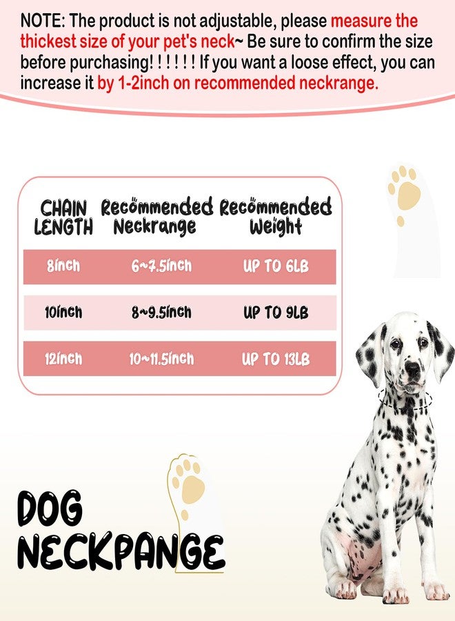 LEIFIDE Dog Chain Collar Diamond Link Puppy Collar 12 mm Wide Dog Necklace Metal Cat Chain Pet Crystal Necklace Jewelry Accessories for Small Medium Large Pet(10 Inch,Silver, AB Color) - Image 3