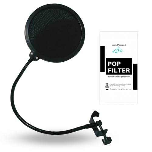 SoundAssured Pop Filter For Studio Microphone, Pop Shield Mic Wind Screen For Better Vocal Recordings - Image 1