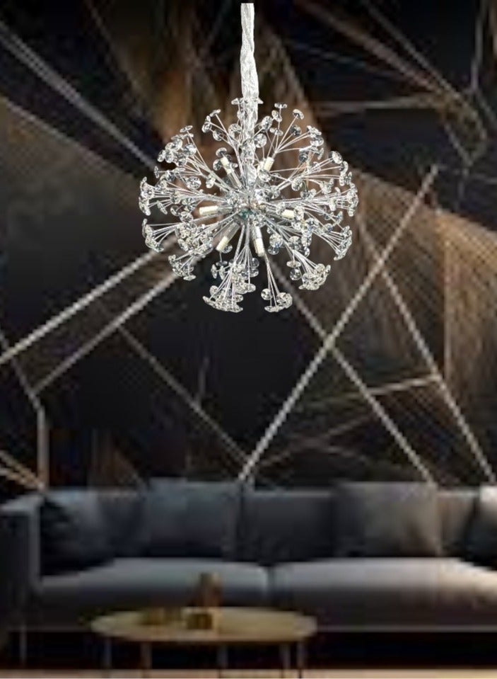 Visionary High-Quality Clear Crystal Chrome Living Room Bedroom Hotel Restaurant Decorative Crystal Chandelier Pendant Light - Image 2