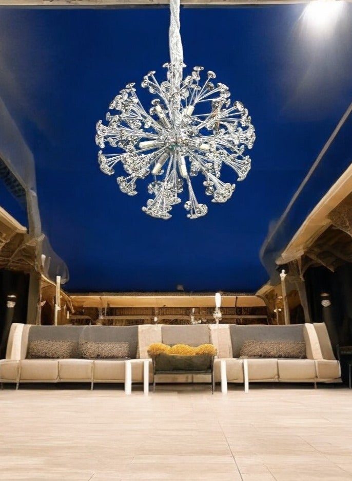 Visionary High-Quality Clear Crystal Chrome Living Room Bedroom Hotel Restaurant Decorative Crystal Chandelier Pendant Light - Image 3