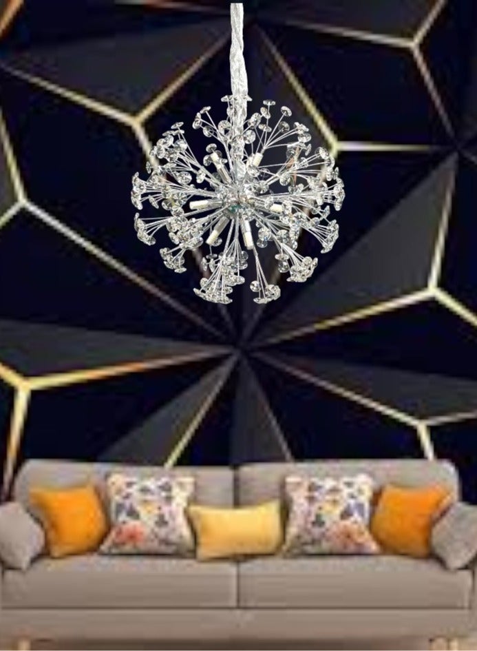 Visionary High-Quality Clear Crystal Chrome Living Room Bedroom Hotel Restaurant Decorative Crystal Chandelier Pendant Light - Image 4