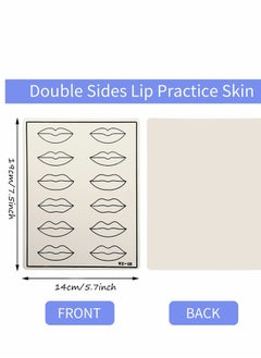 Excefore Lip Practice Skin, 6 Sheets Microblading Skin Fake Skins Silicone Makeup Supplies  - Image 2