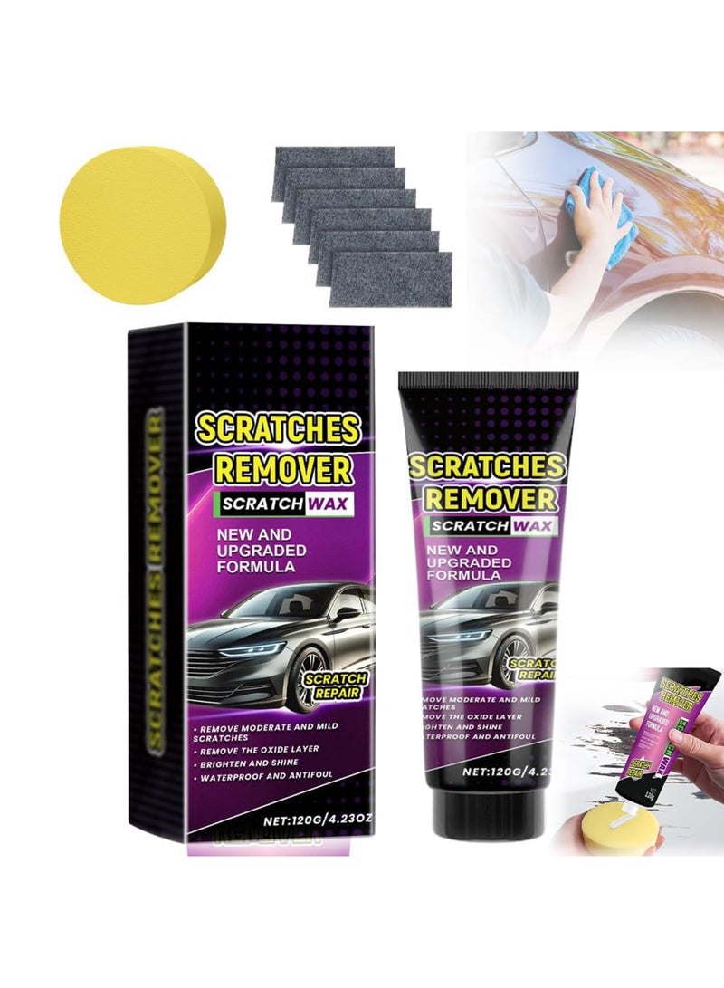 Excefore Nano Sparkle Cloth Car Scratch Remover Set, New Nano Sparkle Cloth and Car Scratch Repair Paste,Car Scratch Repair Paste Polishing Wax with Sponge for Car Various Surfaces,Deep Scratch Repair (1 PCS) - Image 1