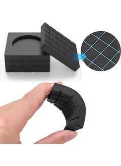 Generic 4 Pieces Washing Machine Anti-Vibration Pads, Shock Absorption Non-Slip Grip Feet Pads, Black Rubber Anti-Vibration Pads for Washing Machines and Dryers, Washing Machine Feet Pads  - Image 3