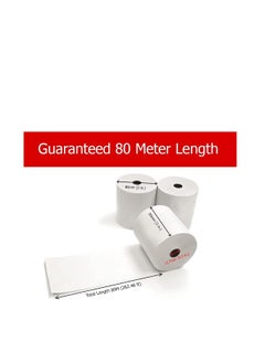 Terabyte Receipt Thermal POS Paper Roll 80mm, Bill Paper Receipt Roll 80 METERS Guaranteed Length, Thermal Receipt Cash Register Paper Roll for OSCAR EPOS E-POS Epson Star Fujitsu Sewoo POS Printers (10)  - Image 2