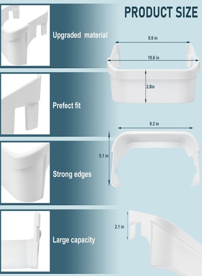 Fetechmate UPGRADE 240351601 Refrigerator Freezer Door Bin Side Shelf for frigidaire Refrigerator Door Shelf Bin,Size 10.5" x 5" x 3", 2 PACK - Image 3