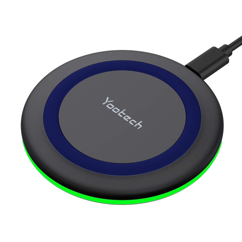 Yootech Wireless Charger,10W Max Wireless Charging Pad Compatible with iPhone 17/17 Pro/17 Pro Max/Air/16/15/14/13/SE 2022/12/11,Samsung Galaxy S25/S24/S23,for AirPods Pro 3(No AC Adapter) - Image 1