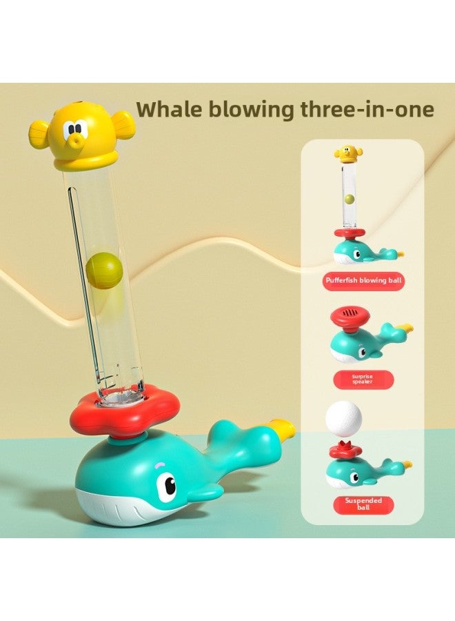 Children's Baby Blowing Toys Blowing Music Educational Whistle Mouth Muscle Trainer Lung Capacity Blowing Ball Suspension Ball Cross-border-Color:Blue  - Image 1