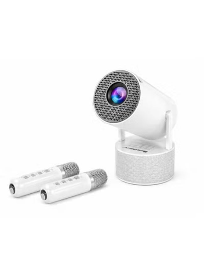 Smartbarry HT88 Pro Smart Projector, 4K Support, 130 ANSI Lumens, 180° Rotatable, Portable - Image 1