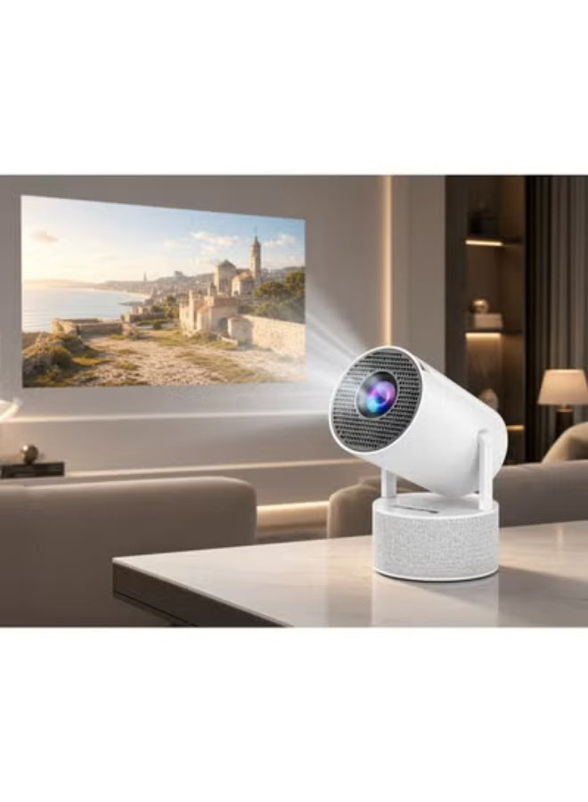 Smartbarry HT88 Pro Smart Projector, 4K Support, 130 ANSI Lumens, 180° Rotatable, Portable - Image 2
