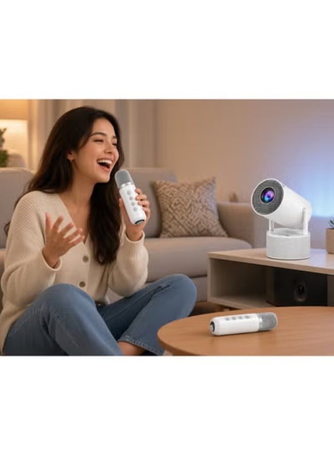 Smartbarry HT88 Pro Smart Projector, 4K Support, 130 ANSI Lumens, 180° Rotatable, Portable - Image 3