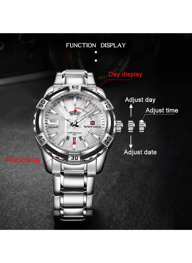 NAVIFORCE - Naviforce Watch For Men NF9117SSW - Image 1
