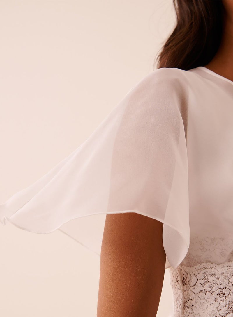 La Vie en Rose Chiffon and Lace Open Front Nightie - Image 4
