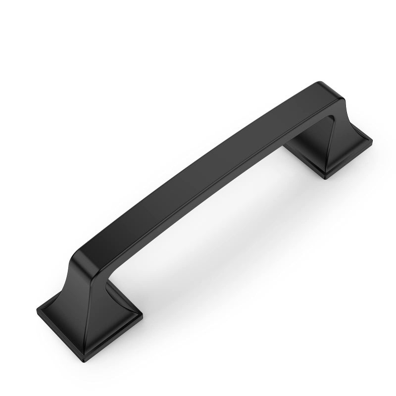 Amerdeco 10 Pack Matte Black 3-3/4 Inch(96mm) Hole Centers Kitchen Cabinet Pulls Hardware Kitchen Handles for Cabinets Cupboard Handles Drawer Pulls - Image 1