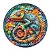 Jigfoxy Wooden Puzzles for Adults Paper Chameleon Wood Puzzle for Adults Unique AnimalShaped Wooden Jigsaw Puzzle Christmas Thanksgiving Gifts for Family and Friends S85 85in100pcs - Image 2