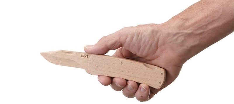 CRKT Nathan's Knife Kit: Wooden Pocket Knife, Drop Point Blade Design with Working Lock Back, Craft Project, Great for Kids 1032, Black - Image 5